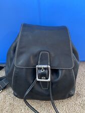 Vintage COACH Black Leather Legacy 9569 Drawstring Magnetic Snap Backpack