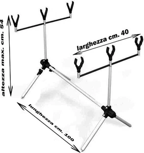 rod pod pesca carpfishing cavalletto reggi canne forcella allarme acustico carpa - Foto 1 di 1