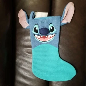 Disney Parks Holiday 2020 Lilo & Stitch Knitted Christmas Stocking 19" NWT - Imagen 1 de 4