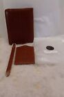 HK Collection Leather Passport ID & Luggage Tag RFID Blocking Wallet