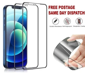 Full Cover Screen Protector For iPhone 15 11 12 13 14 XR Pro MAX Tempered Glass - Zdjęcie 1 z 5