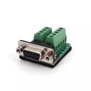 D-SUB DB9 RS232 Female 9-Pin Plug Breakout Terminals Adapter Connector - Picture 1 of 5
