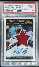 2022 Panini Three and Two Lone Star Signatures Randy Arozarena Auto 2/10 PSA 9