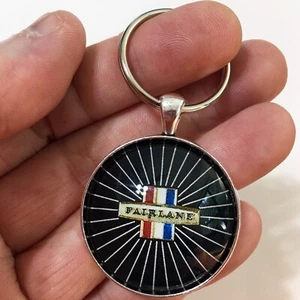 Ford Fairlane GT Wood Steering Wheel Horn Button Emblem 1.2" Diameter Keychain - Picture 1 of 6