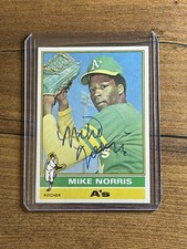 Mike Norris Signed 1976 Topps Card A’s Auto