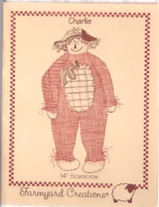 Farmyard Creations Vintage 1994 Charlie 14 Inch Scarecrow Uncut - Picture 1 of 4