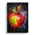 Apple Action Art Canvas Wall Art Print Framed Picture Decor Living Room Bedroom