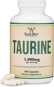 Taurine Supplement 1000mg - 180 Capsules | Amino Acid for Health & Longevity - Picture 1 of 5