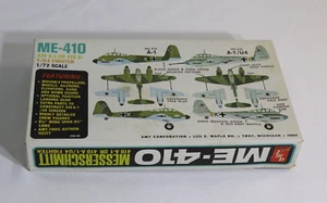 Vintage Messerschmitt AMT ME-410 Model Airplane Kit Fighter WWII 1/72 Scale - Picture 1 of 5
