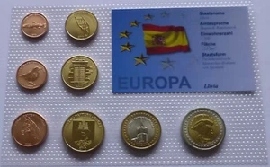 Llivia Spain 2010 set 1 cent - 2 Euro pattern essai specimen in folder RARE UNC - Picture 1 of 1