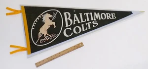 Circa 1950's Baltimore Colts Team Unsigned 12x28" PENNANT - Picture 1 of 6