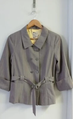 Tulle Women's Jacket Brown Pinstripe Size L NWT - Image 1 of 4