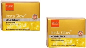 2 x VLCC Insta Glow Gold Bleach With Gold Oxide - Glowing, Radiant Fairness - 30 - Picture 1 of 3