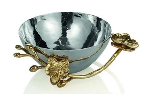 BNIB Beautiful Designer MICHAEL ARAM Golden Orchid Nut Bowl - Picture 1 of 1