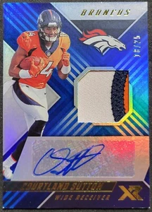 COURTLAND SUTTON 2018 PANINI XR 3 COLOR PATCH AUTO /25 DENVER BRONCOS #RSA15 - Picture 1 of 2