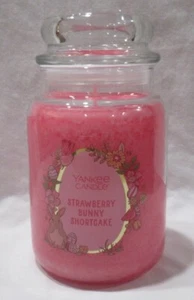 Yankee Candle Large Jar 22 oz 110-150 hrs STRAWBERRY BUNNY SHORTCAKE - Picture 1 of 4