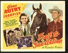 Trail To San Antone 11"X14" Lobby Card #1 Gene Autry Champion Sterling Holloway