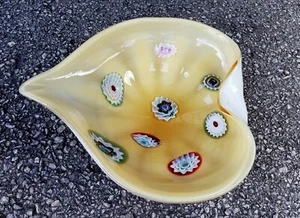 Murano Art Glass Sculptural Bowl Millefiori Italian Mid Century - Picture 1 of 12