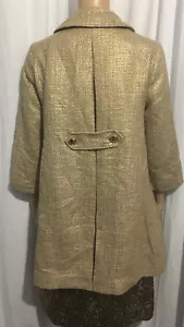 Ladies Apt 9 gold effect coat Petite size BNWTS - Picture 1 of 11