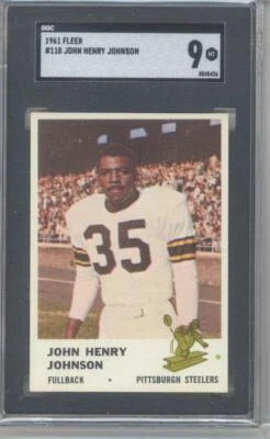 1961 Fleer Football John Henry Johnson (HOF) (#118) SGC96 (9) SGC - Image 1 of 2