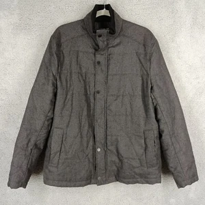 Cutter & Buck Men's Medium Puffer Jacket Insulated Quilted Button Front Gray - Picture 1 of 12