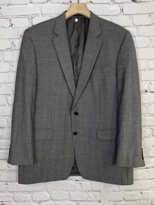 Lauren Ralph Lauren Suit Coat 100% Wool Mens Sz 46L Gray Prince Of Wales Check - Picture 1 of 16