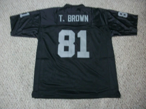TIM BROWN Unsigned Custom Black LA/Oakland Sewn New Football Jersey Sizes S-3XL Cover