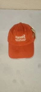 Harrahs of New Orleans Pokerraumhut neu ohne Etikett verstellbarer Riemen hinten orange von der... - Bild 1 von 6