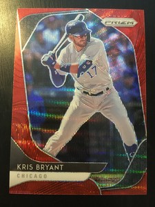** KRIS BRYANT 2020 PANINI PRIZM RED WAVE /99 BASEBALL CARD #9 - CHICAGO CUBS **