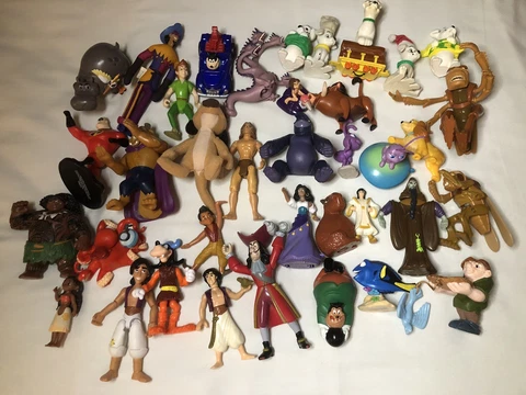 Almost 4LB Disney Figures & Toys Lot - Tarzan, Aladdin, A Bug's Life, Peter Pan Cover