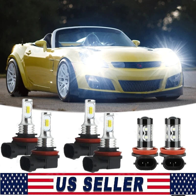 Combo de 6000K bombillas LED altas/bajas + bombillas antiniebla para Saturn Sky 2007-2010 6x Foto 1 de 4