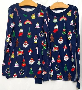 220075 Boys 8 10 HANNA ANDERSSON Lot of 2 L/S Organic Cotton PJ Pajama Tops Tee - Picture 1 of 3