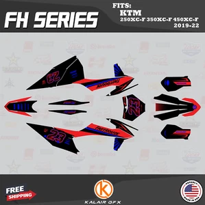 Graphics Kit for KTM 250XC-F 350XC-F 450XC-F (2019-2022) Fh - RED - Picture 1 of 6