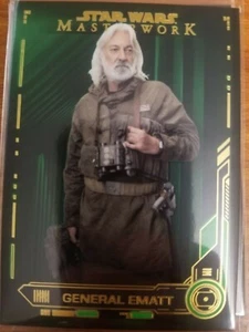 Star Wars Topps 2019 Obra Maestra #56 General Ematt VERDE #d 04/99 Como Nuevo - Imagen 1 de 1