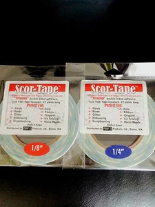 FUN PACK! Scor-Tape Adhesive  - 1 each 1/8" and 1/4" Scor-Pal FREE SHIPPING!!! - Picture 1 of 1
