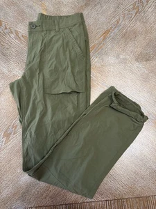 REI grüne Wanderhose Größe 8 Kordelzüge Taille 32” Schrittlänge 30” Taschen mittlere Leibhöhe - Bild 1 von 7