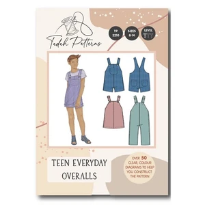 Tadeh Pattern: Teen Everyday Overall Ages 8 - 14 years - Foto 1 di 6