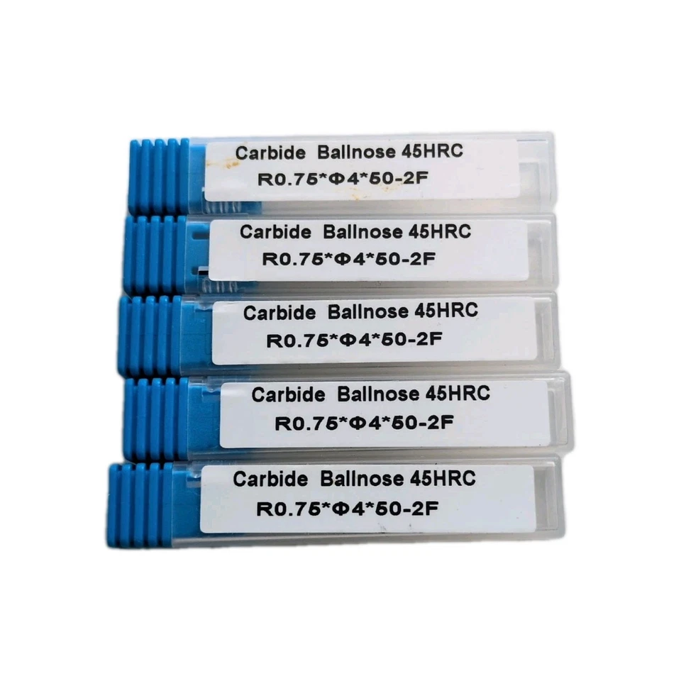 2 штуки НОВЫЙ ВЫРЕЗ ДИАМЕТР 6 ММ ЛОК 50 ММ 2 ФЛЕЙТЫ шариковый нос твердосплавный концевой фрезер - Изображение 1 из 3