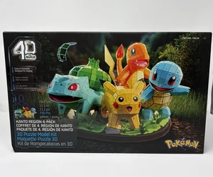 4D Build Pokemon Puzzle Model Kit! Kanto Region 4-pack In 1 Box NEW, EXCLUSIVE - Picture 1 of 3