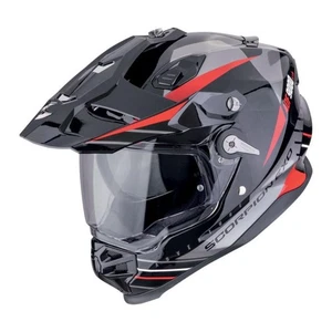 Scorpion Motorcycle Helmets - ADF-9000 FEAT BLK/SIL/RED SML - Picture 1 of 1