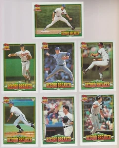 1991 Topps Baseball RECORD BREAKERS Complete 7 Card Set RIPKEN Brett RYAN ++ - Bild 1 von 2