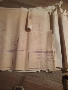 Firehouse Blueprints Città di El Paso,TX Stazione dei Pompieri n. 22. 24 fogli. 20/9/95. - Foto 1 di 15