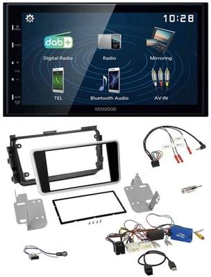 Kenwood 2DIN Bluetooth Lenkrad USB DAB Autoradio für Nissan Micra 17-20 Rückfahr - Bild 1 von 4