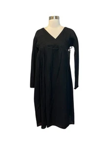 Hazel Brown Collection Dress size 2 Small Black Wool Midi - Picture 1 of 7