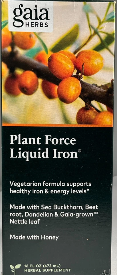 Gaia Herbs Plantforce Liquid Iron 16 Oz 90894016 Me