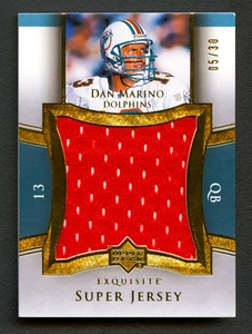 DAN MARINO 2005 UPPER DECK EXQUISITE SUPER DOLPHINS JUMBO JERSEY /30 *GAME-USED* - Picture 1 of 2