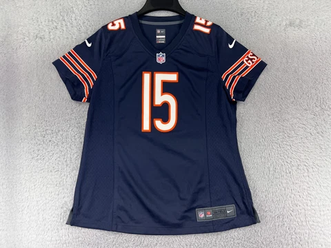 Chicago Bears Football Jersey Womens Large Blue #15 Brandon Marshall Nike GSH Cover