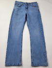 Wrangler Jeans Herren Größe 30x32 entspannter Stiefelschnitt blau Denim mittelwaschen