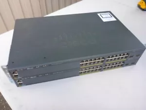 Cisco WS-C2960X-24TD-L C2960-X 24 GigE 2x 10G SFP+ LAN Network Switch STACK MOD - Picture 1 of 16