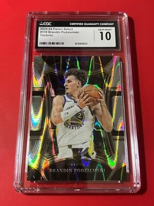 2023-24 Panini Select Brandin Podziemski RC Tetonic Rookie SP CGC 10 GEM - Picture 1 of 2